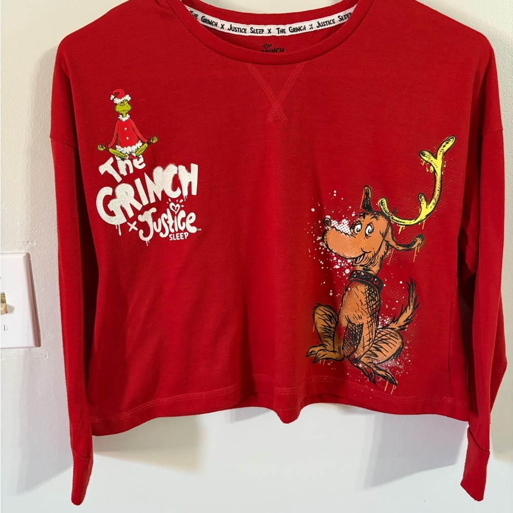 Justice Red Grinch PJ Set